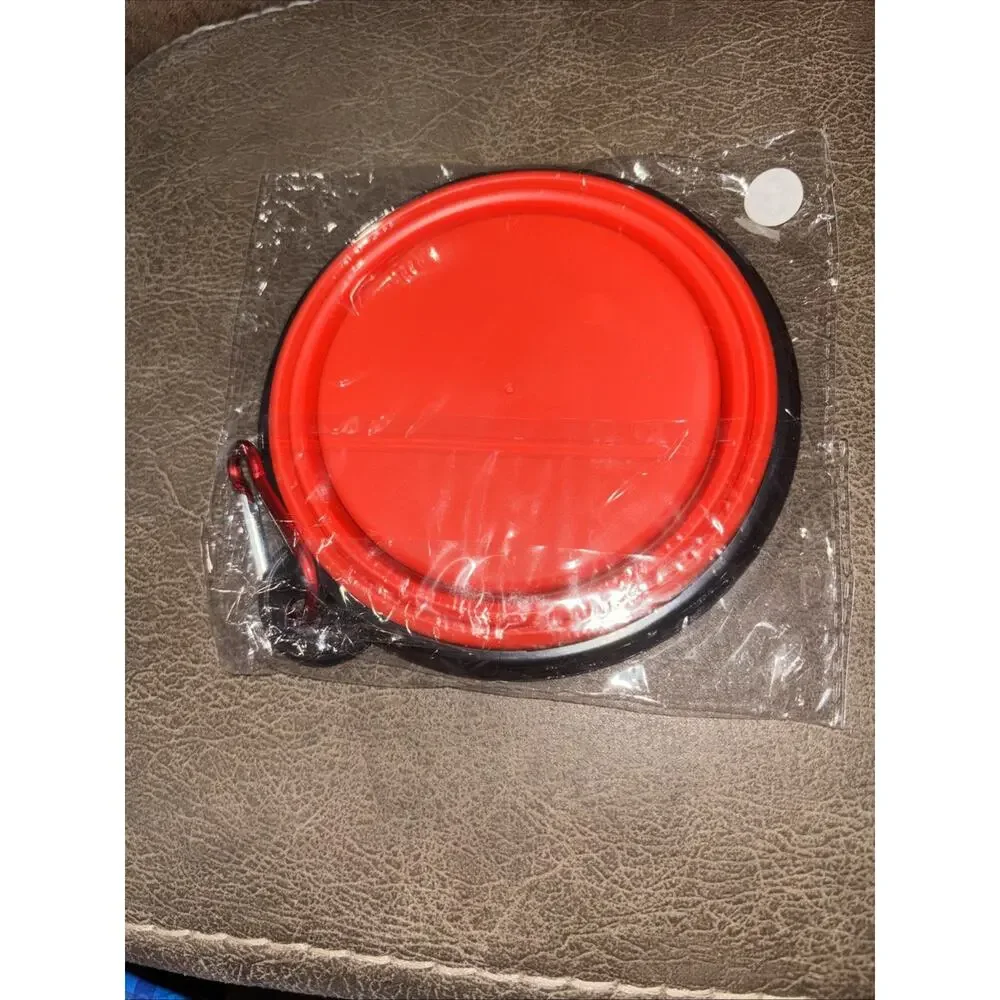 Portable Travel Collapsible Foldable Pet Dog Bowl Food Water Dish On NWT Kong